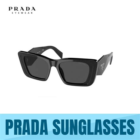 prada pr 08ys 51 dark grey & black sunglasses|Prada PR 08YS XS (51 .